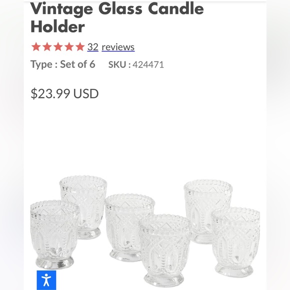 Vintage-looking glass votive holders - Picture 2 of 6